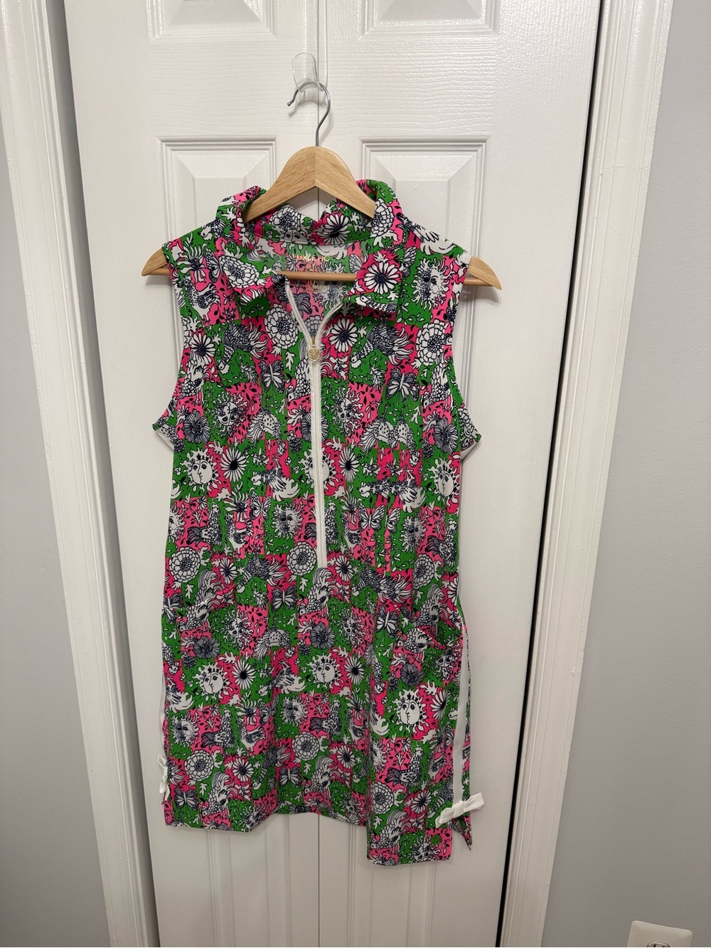 Lilly Pulitzer Kathy Bow Dress UPF 50 Cherry Blossom Pink Golf Dress